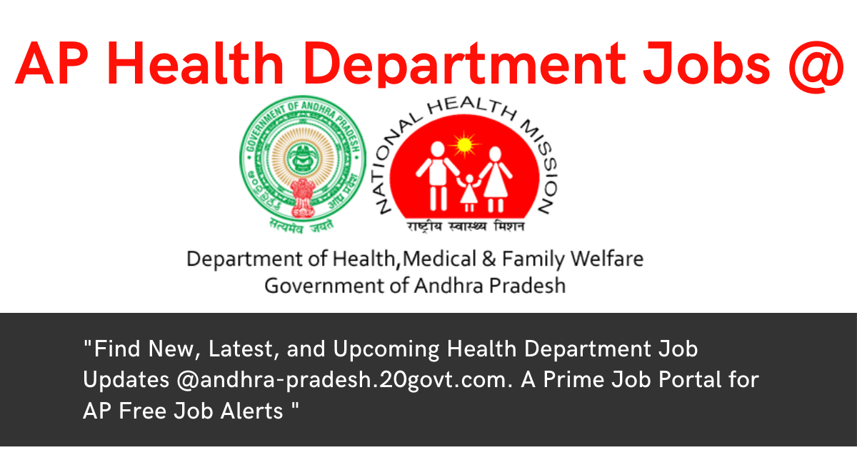 Andhra Pradesh Health Department Recruitment 2024 Join Health Medical